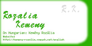 rozalia kemeny business card